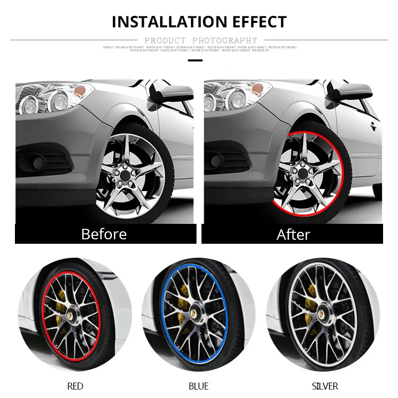Автомобильные колеса протектор обода наклейка литьевая полоса отделка хромированная декоративная шина обода ступицы полосы наружный Автомобиль Стайлинг авто аксессуары