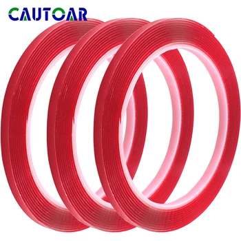 

Red Transparent Silicone Double Sided Tape Sticker For Car High Strength No Traces Adhesive Sticker Living Goods Accessories