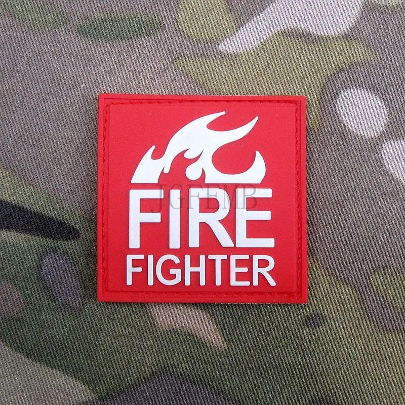 Красный+ светящийся пожарный спасательный тактический боевой дух военный 3D ПВХ патч значки PB966