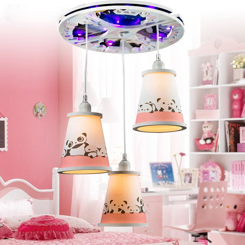 漫画の子供ペンダントライトledカラフルな女の子子供の部屋寝室スタディルームピンク Led Headlamp Light Sealed Bulb String Lights Aliexpress