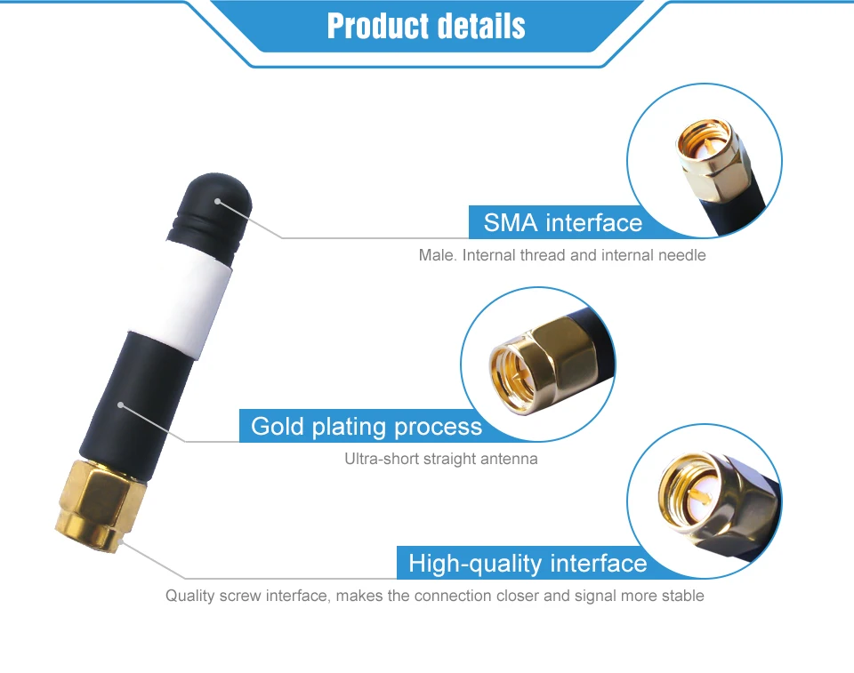 TX915-JZ-5 915 мГц SMA-J интерфейс 50 Ом Сопротивление менее 1,5 КСВ 2.0dBi получить качественные всенаправленная антенна