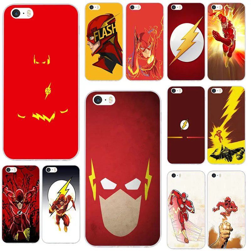 Superhero The Flash Man Soft TPU Silicone Mobile Phone Cases Cover for iPhone X XR XS Max 10 7 6 6s 8 Plus 4 4S 5 5S SE 5C Bags | Мобильные
