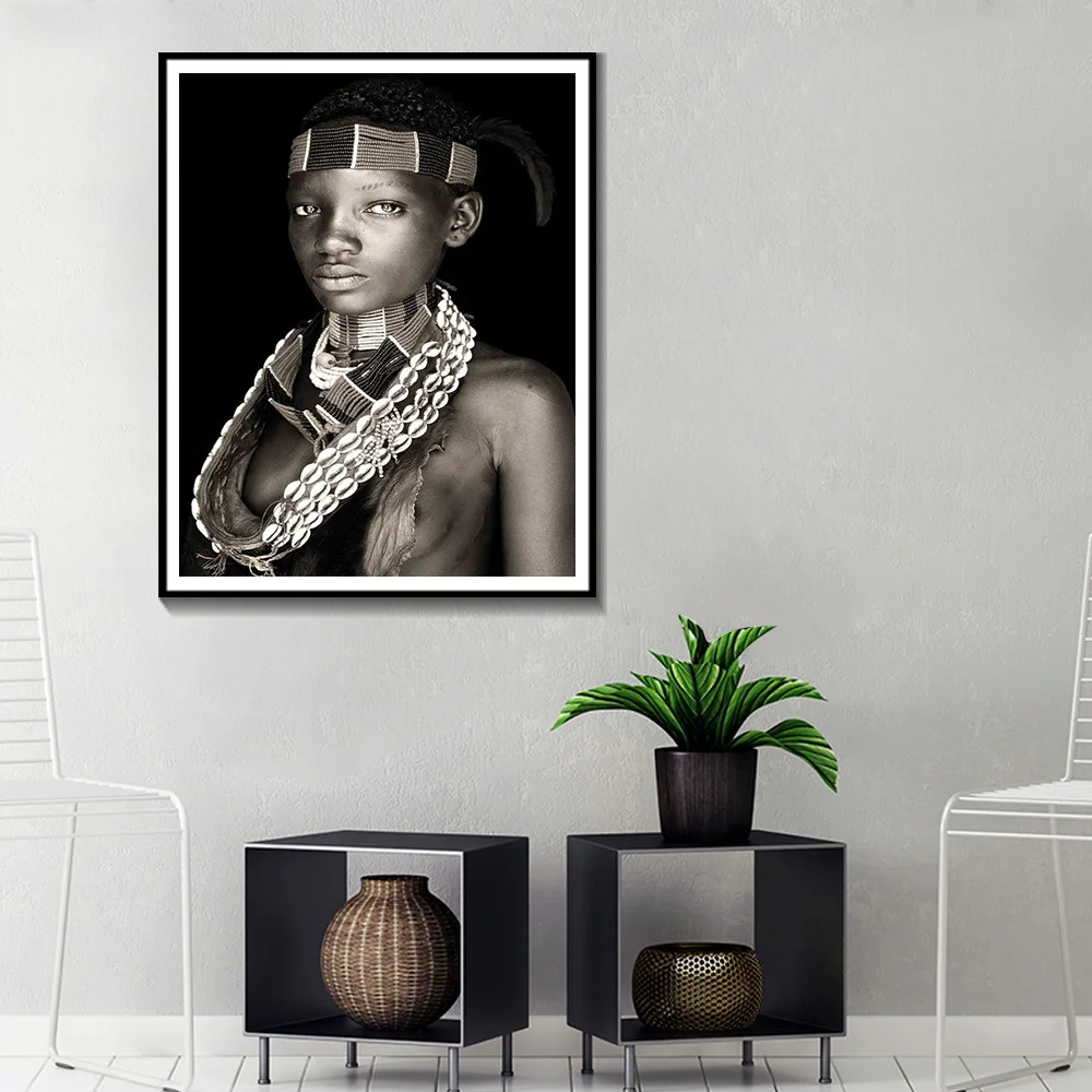 African Women Wall Art Portrait Home Decoration Black And White Posters ...