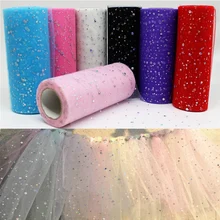 Rolo de lantejoulas e glitter de 15cm, largura 10/25 jardas, rolo de tule, tutu, decoração de casamento, artesanato faça você mesmo, suprimentos para festa de aniversário