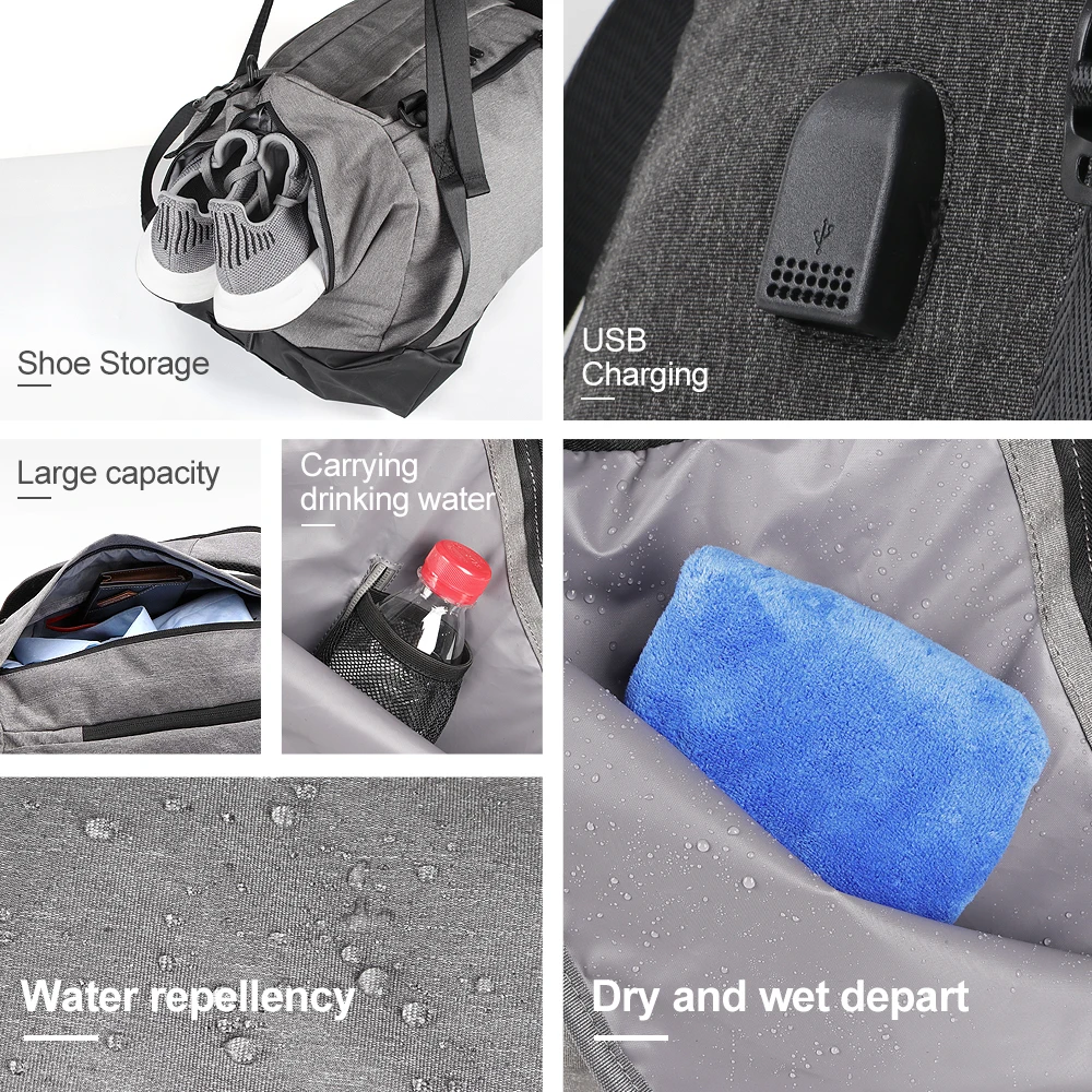 COPOZZ спортивная сумка USB обувь с зарядкой Compart Мужская t 35-55L емкость для женщин Фитнес Йога подростковый мужской рюкзак путешествия Mochila досуг