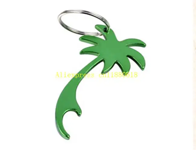 3000pcs/lot Fast Shipping Palm Tree Shape Keychains Beer Can Bottle