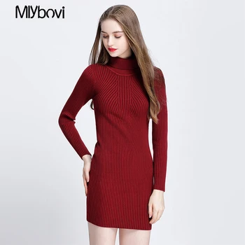 

Turtleneck sweater women pullover Knitted winter woman sweaters 2018 Autumn women fashion Wine Red/Black/Gray casual sweater