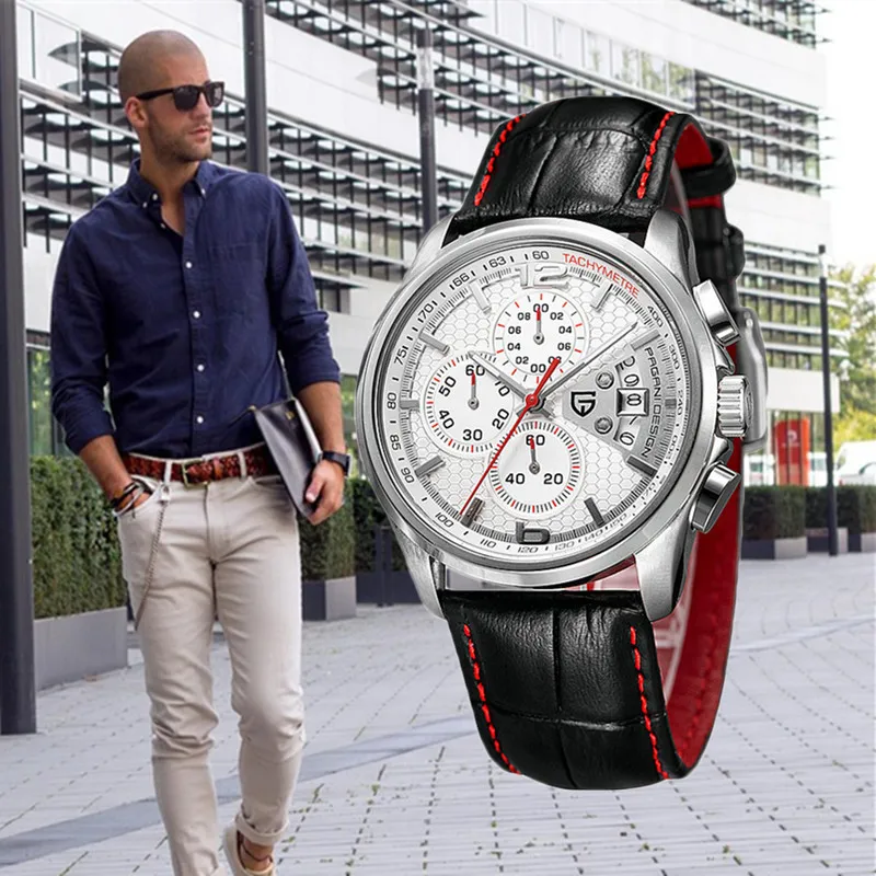 PAGANI Дизайн Топ люксовые бренды модные повседневные мужские кварцевые часы бизнес военные часы кожаные мужские часы Relogio Masculino