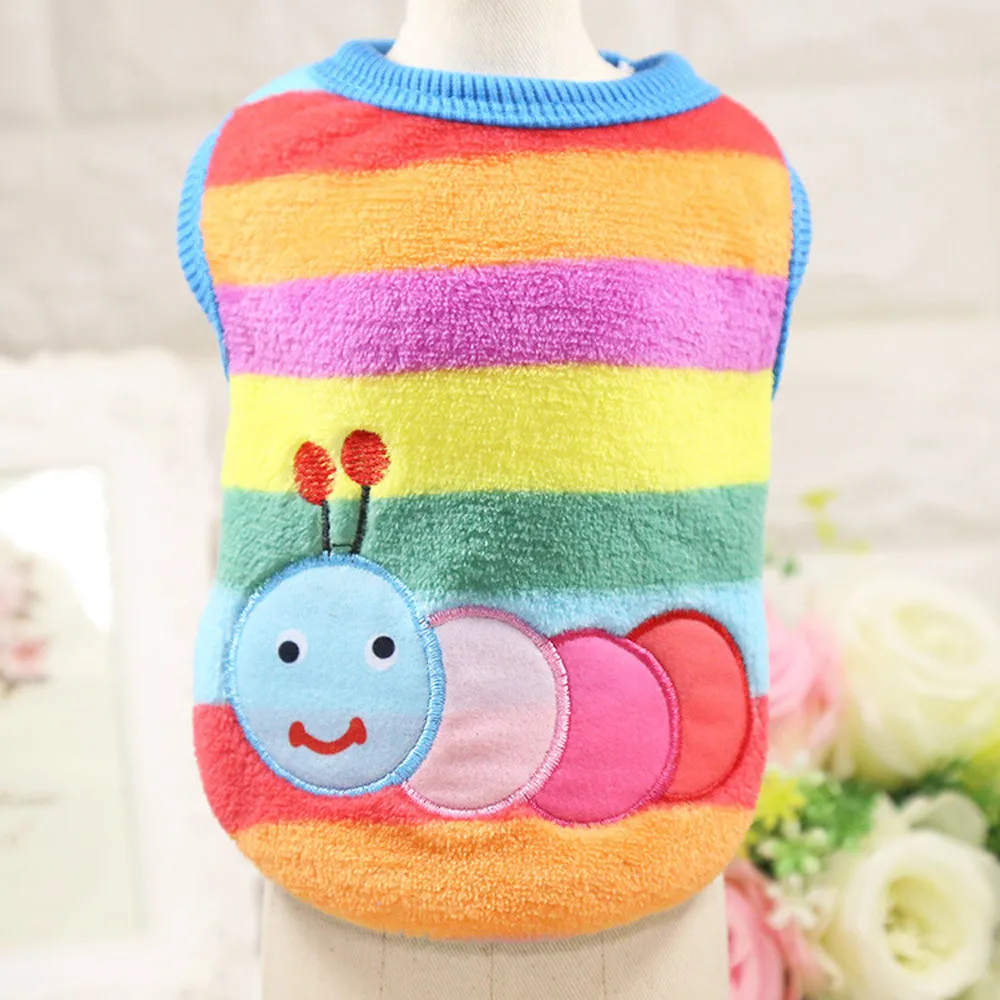 

2018 Cute Dog Cat Puppy Clothing Sweater Small Puppy Shirt Soft Pet Cat Coats harness vest summer clothing