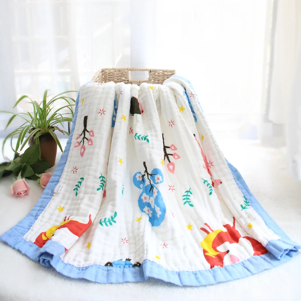 6-слойное бальное платье супер мягкие хлопковые муслиновое одеяло для грудничков летние товары первой необходимости для детей одеяло коляска крышка ванны Полотенца для получения одеяло