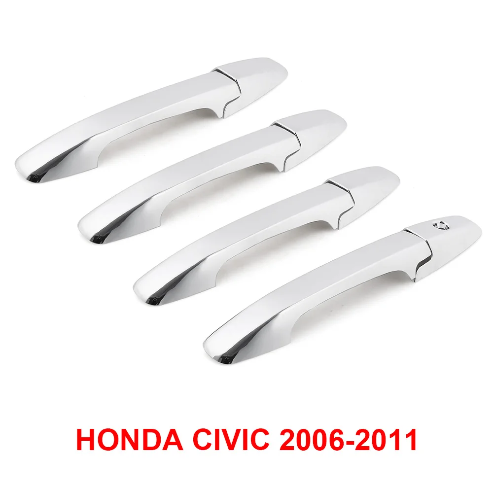 Хромированная дверная ручка Накладка для Honda Civic 4DR седан 2006 2007 2008 2009 2010 2011|Внешние
