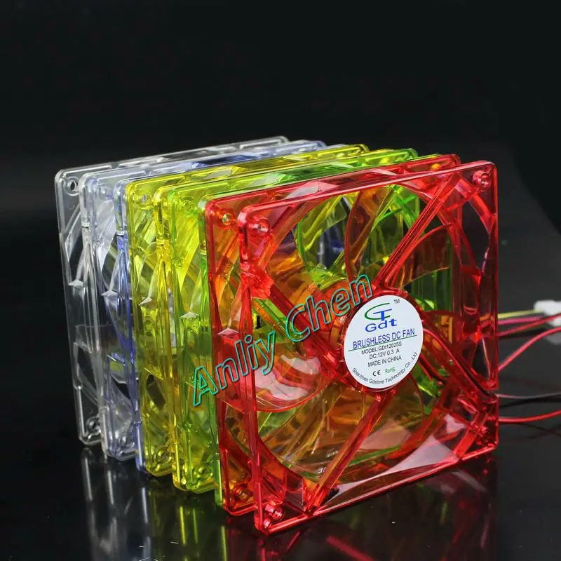 50 шт. партия GDT белый корпус DC 120x25 мм 120 12025S 4Pin 12V LED Бесщеточный вентилятор