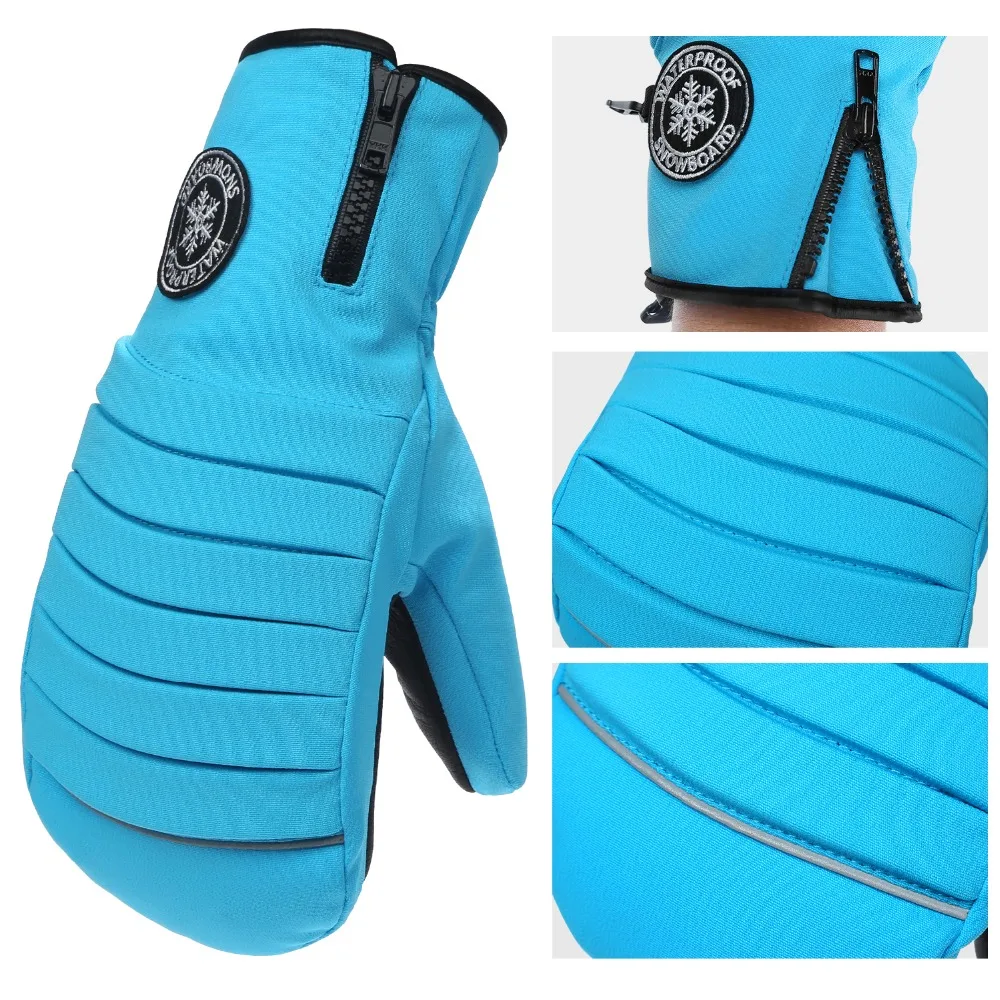 Kutake флисовые перчатки для сноуборда теплые водонепроницаемые ветрозащитные лыжные перчатки снегоходные Козлиные перчатки теплые перчатки