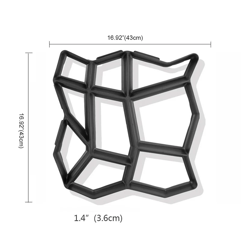 Сад мощения плесень путь производитель плесень многоразовые Бетон цемент камень дизайн асфальтоукладчик ходьбы Плесень DIY многоразовая форма для бетонных кирпичей