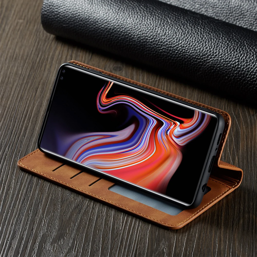 Роскошный кожаный флип чехол для Samsung Galaxy S20 S8 S9 S10 Plus Lite S10E A 6 8 2018 A50 51 70 71 30 20
