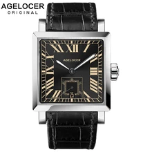 2019 AGELCOER Brand Swiss Geneva watch Men Wristwatch Automatic Mechanical Watches water resistant Date Calendar with