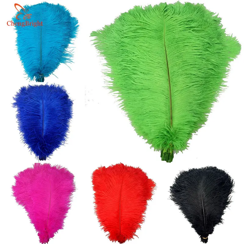 ChengBright 10 Pcs 45 50CM/18 20inch Ostrich Feathers for DIY Jewelry Craft Making Wedding Party