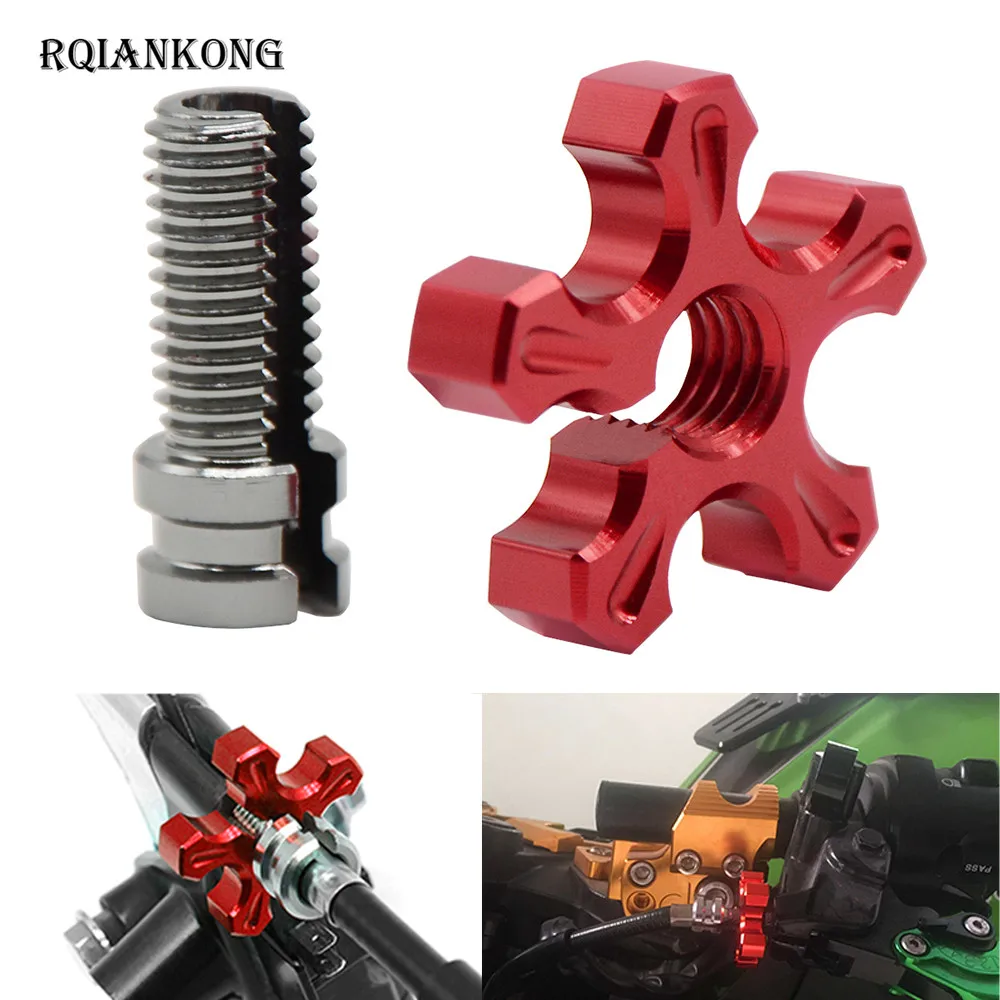 

For SUZUKI DRZ 400 S/SM/E SFV650 Gladius SV650 GW250 GSX650F Motorcycle Universal 8&10MM CNC Aluminum Clutch Cable Wire adjuster