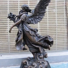 USPS в США S3320 Западная Superb Искусство Fly ангел Медь Бронзовый& Мраморная скульптура Статуя