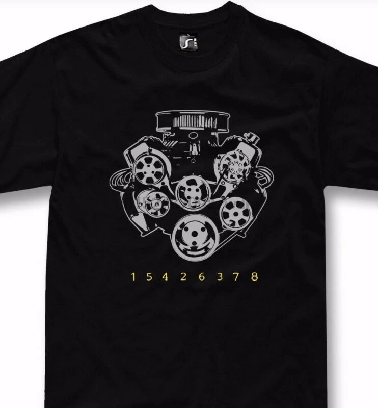 

V8 engine T-shirt big block chevrolet fans turbo 427 454 572 tshirt + hoodie