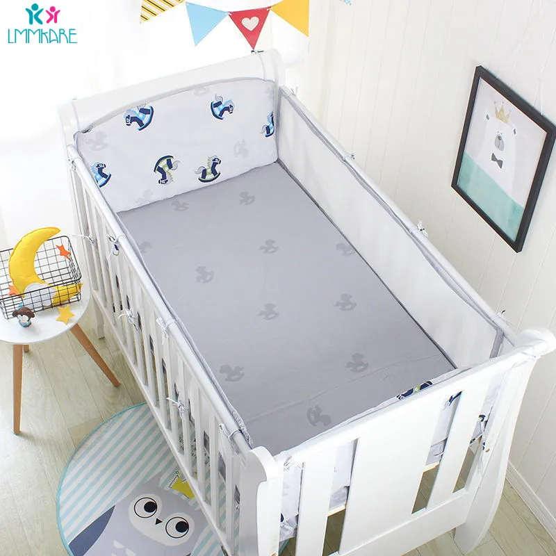 5pcs Breathable Mesh Newborn Crib Bumper Baby Bedding bumpers Kid infant Crib Liner Cot Sets baby bed bumper Protector