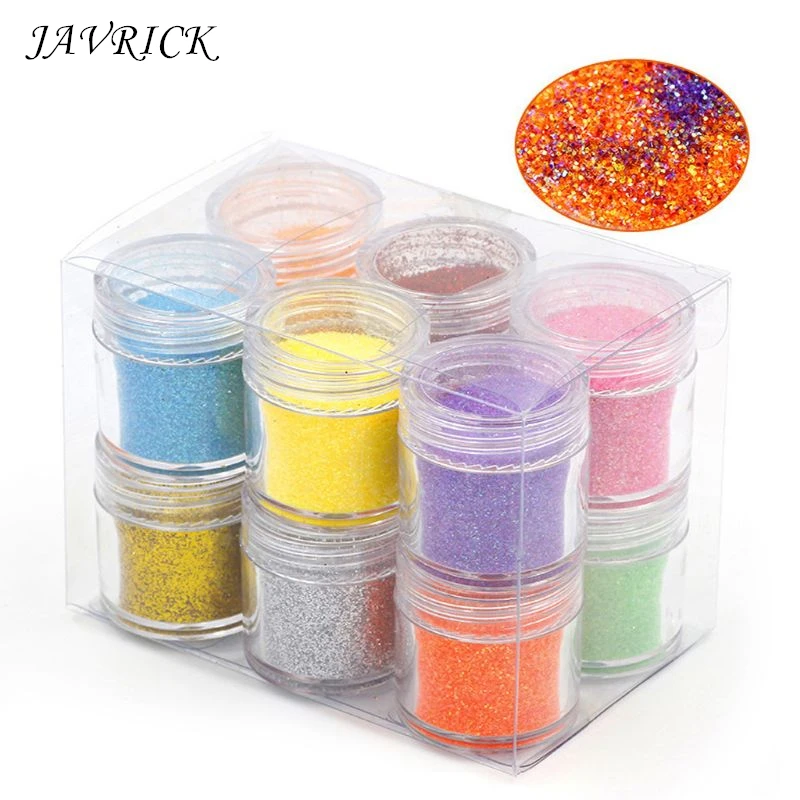 Bargain Price for  12 Boxes Resin DIY Sequins Glitters Pigment Colorant Crystal Mud Nail Art Crafts