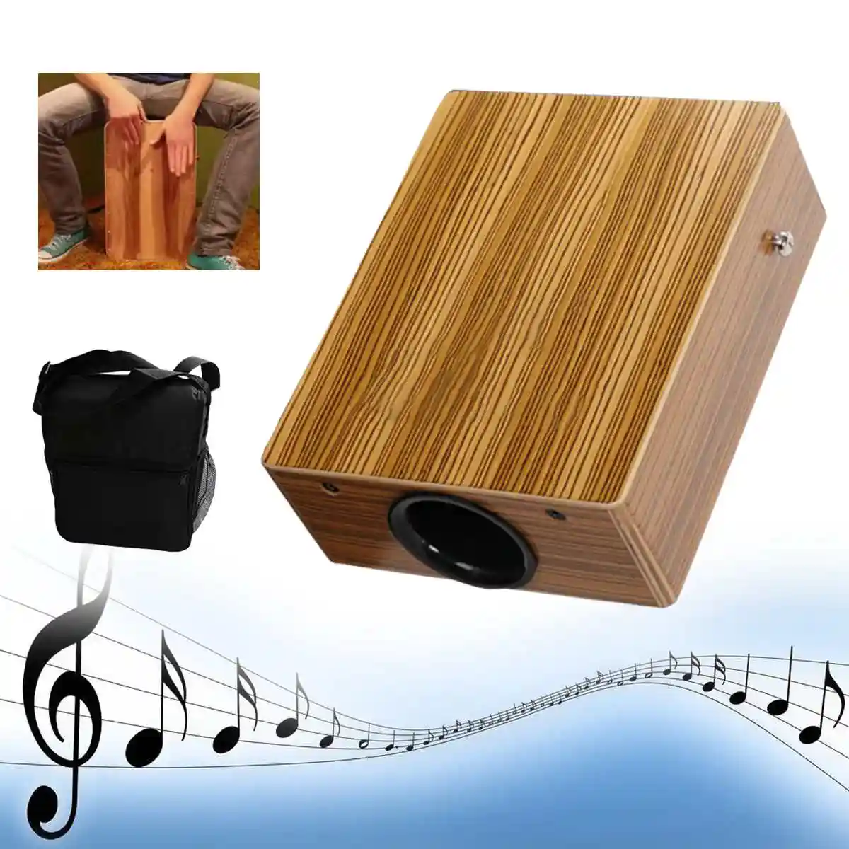 GECKO C 68Z Cajon Box Drum with Drum Bag Drum Strap Percussion Instrumentsbox drumcajon box