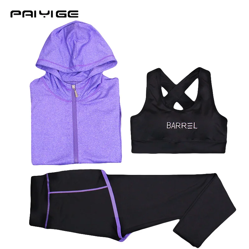 PAIYIGE 3 вида стилей Femme бег спортивный ансамбль формочек yoga комплекты Для женщин