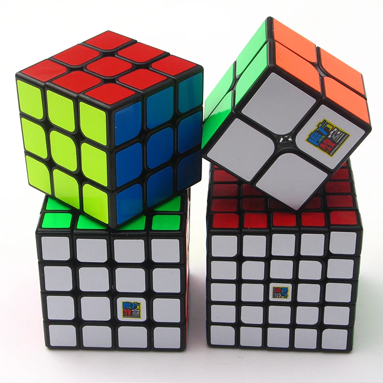 4 шт./компл. Скорость куб Комплект Moyu Yuhu: MofangJiaoshi 2x2/oneplus 3/OnePlus x 3 4x4 5x5 Meilong цветной набор из магических кубов Развивающие игрушки для детей