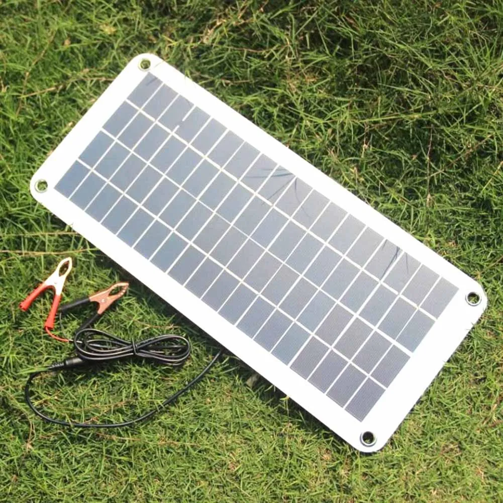 

20W Solar Panel 12V to 5V Battery Charger USB for Car Boat Caravan Power Supply MAL999