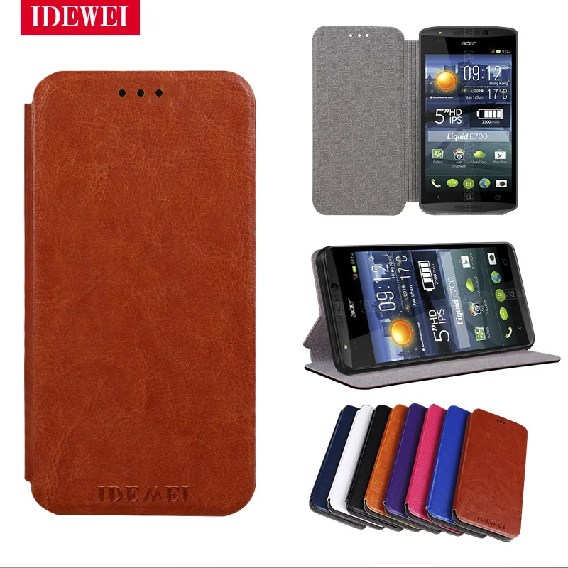 

For Acer Liquid E700 Case Leather & silicone Back skin Capa For coque Acer Liquid e700 Cover Flip Protective Phones fundas bags