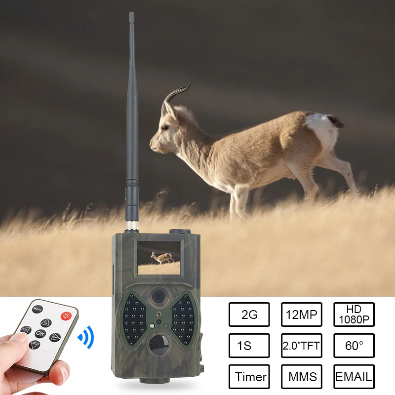 

HC300M 12MP 940nm Night Vision Hunting Camera MMS Infrared Hunting Trail Camera Mms Gsm GPRS 2G Trap Game Camera Remote Control