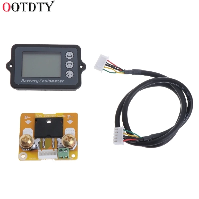 

OOTDTY DC8-80V 50A Battery Coulometer TK15 Professional Precision Battery Tester for LiFePo Coulomb Counter