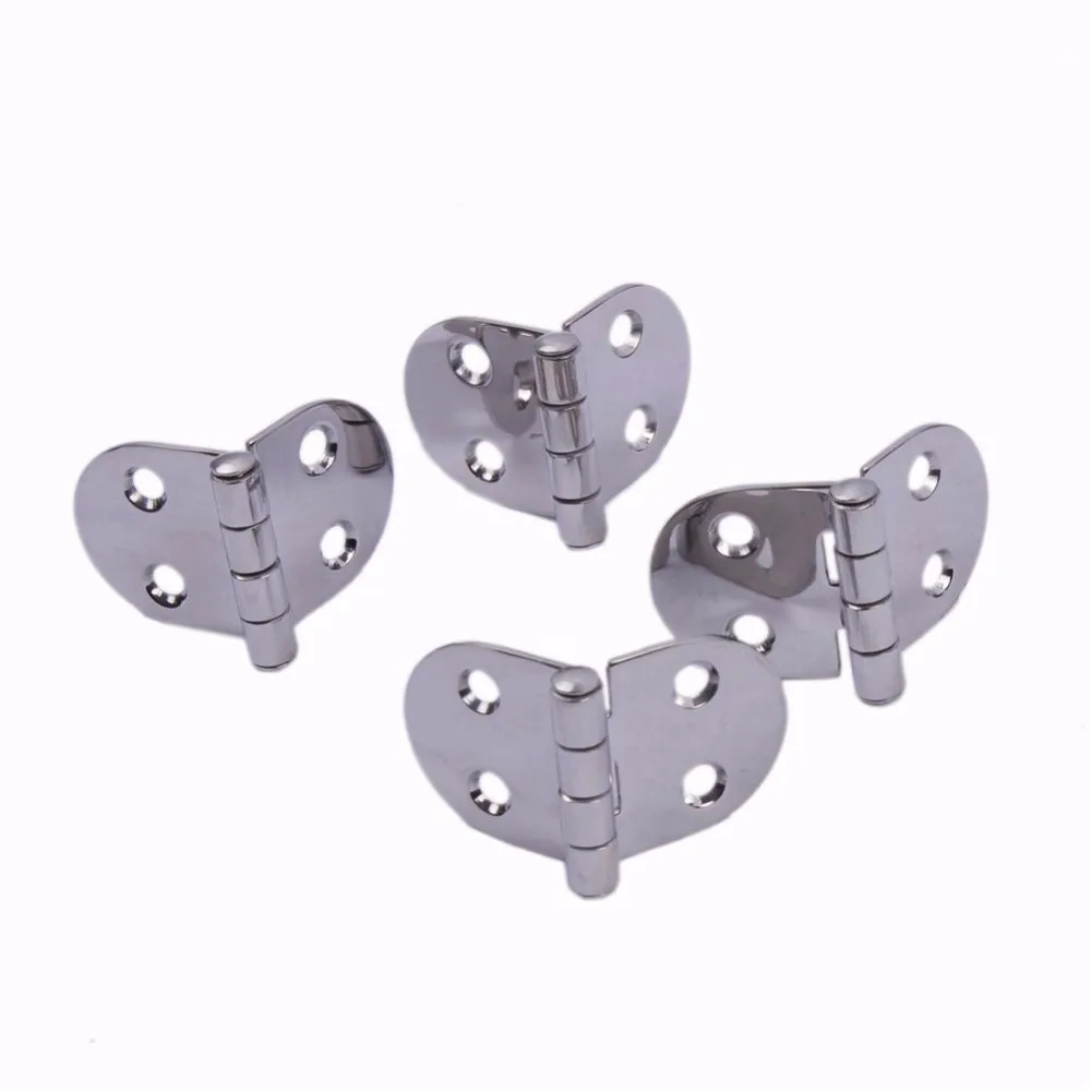 4PCS MARINE STAINLESS STEEL BOAT DOOR HINGES ROUND SIDE HINGE WINDOWin