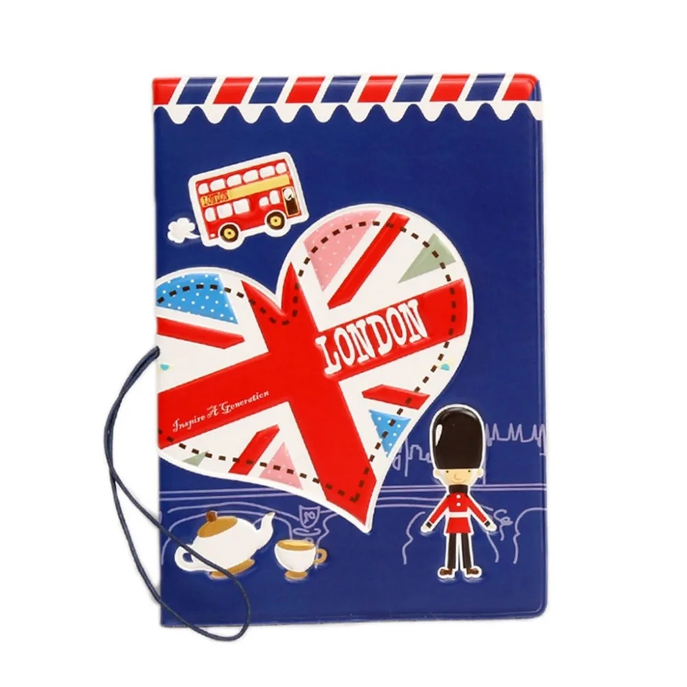 

London Style Pattern Unisex Travel Passport Cover PVC Travel Accessories ID Bank Credit Card Bag Men Women Passport Holder Case