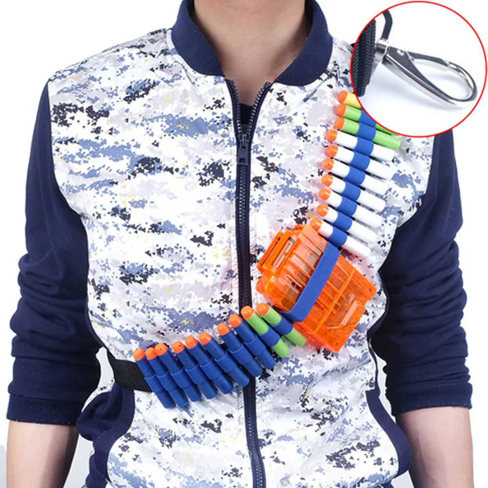 Adjustable Shoulder Strap Clip Darts Bandolier Belt Kit Ammo Storage