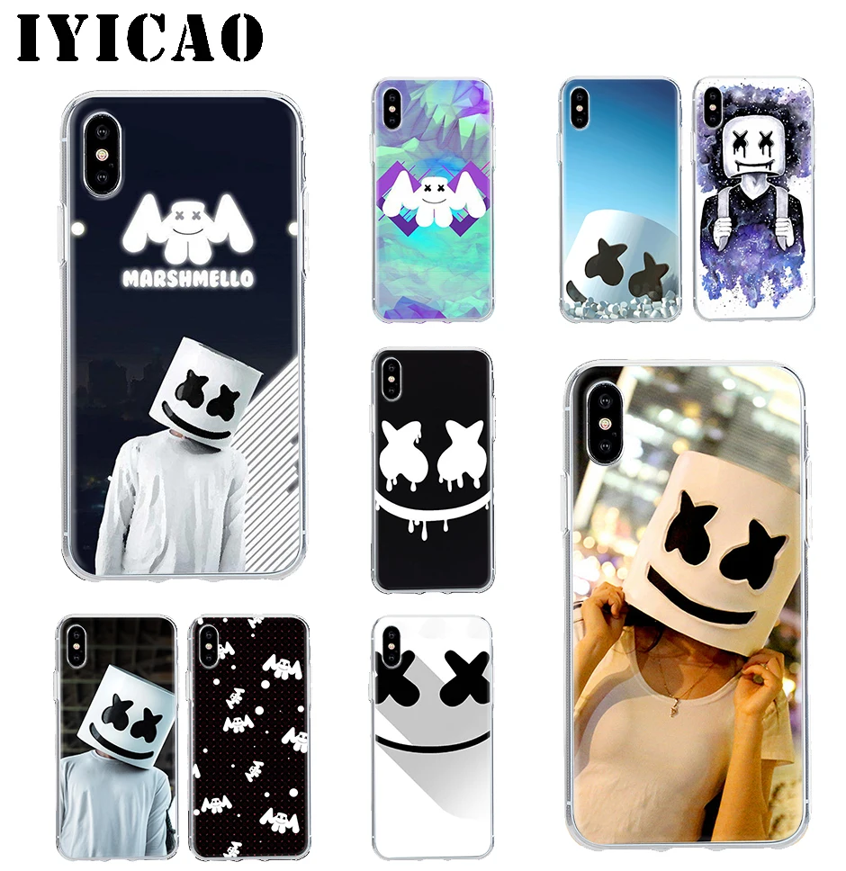IYICAO DJ Marshmello Coque жесткий чехол оболочка для Iphone 4 4s 5 5S Se 6 7 7plus 8 8Plus X XS MAX XR 6s Plus 11 pro max |