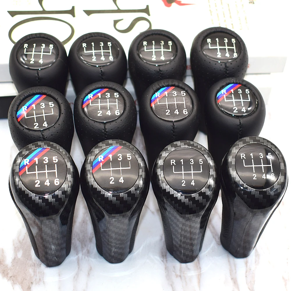 

5 6 Speed Leather Gear Shift Lever Knob For BMW 1 3 5 Series E30 E32 E34 E36 E38 E39 E46 E53 E60 E63 E83 E84 E87 E90