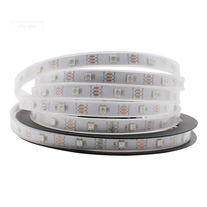 Светодиодная лента ws2812 ws2812b светильник 60 пикс./м 144 RGB WS2812 IC 5050 5 м|Светодиодные