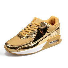 2017 Men Casual Shoes Breathable Mesh Comfortable Lace Up Air Sport Walking Shoes Trainers Zapatillas Basket Hombre Gold Black