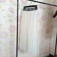 Женская летняя длинная юбка миди корейские женские сексуальные винтажные с высокой талией прозрачные сетчатые кружевные белые черные плиссированные женские юбки