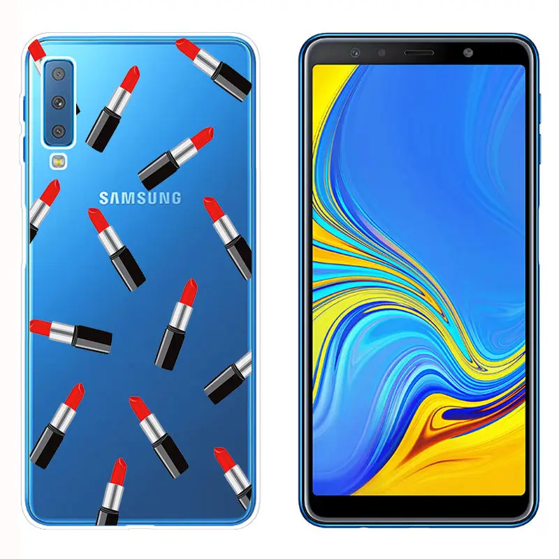 Soft TPU Fundas for Samsung A750 Smart Back Phone Cover for A6 A8 Plus 2018 Galaxy A9 2018 Clear Silicone Case for A520 A7 2018 (19)