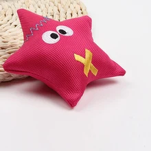 Милая игрушка для собак форма пентаграммы Розовый Красный Оксфорд ткань хлопок набивной ПЭТ интерактивный для щенков Жевательная пищащая игрушка