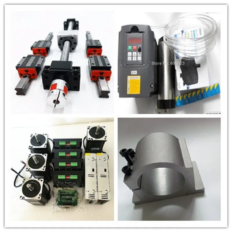 

Square Linear Rail HB25+Ballscrew SFU2005-800/1000/1800/1800+3kw 220v water-cooled spindle+WT86STH118-6004A nema34 stepper motor