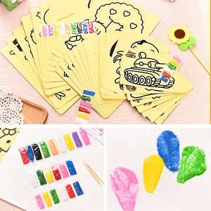 20 шт./лот, много спецификаций, детские игрушки для рисования, картины из песка, Детские Поделки, Обучающие игрушки, узор в случайном порядке - изображение