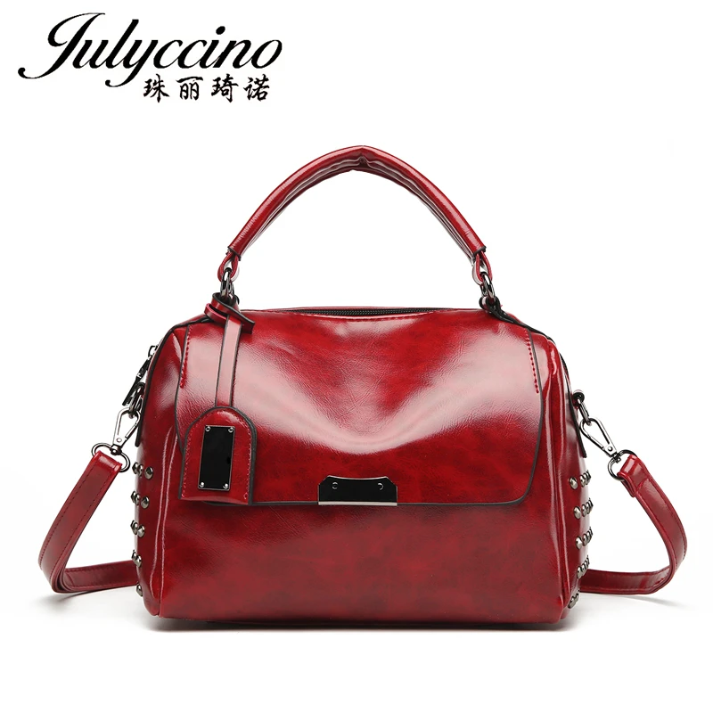 

JULYCCINO Vintage PU Leather Shoulder Bag Female Causal Totes for Daily Shopping All-Purpose Motorcycle Crossbody Bags Women Bag