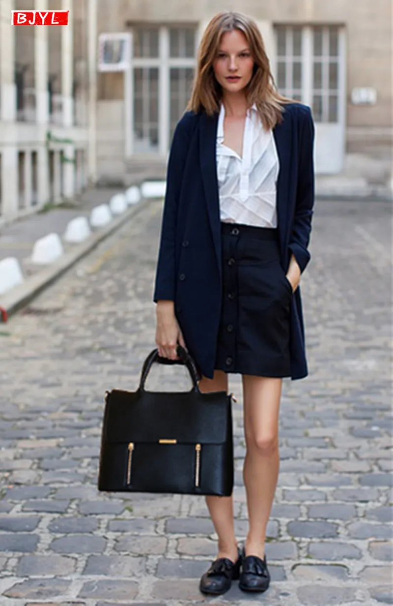 

Luxury fashion business Women briefcases soft leather handbag female laptop computer shoulder bags large-capacity briefcase
