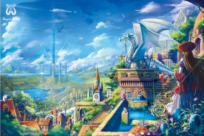 Сказочный мир в 3d. Сказочная страна. Дворец фэнтези арт kazumasa uchio. Королевство фей днд. Сказочные миры.