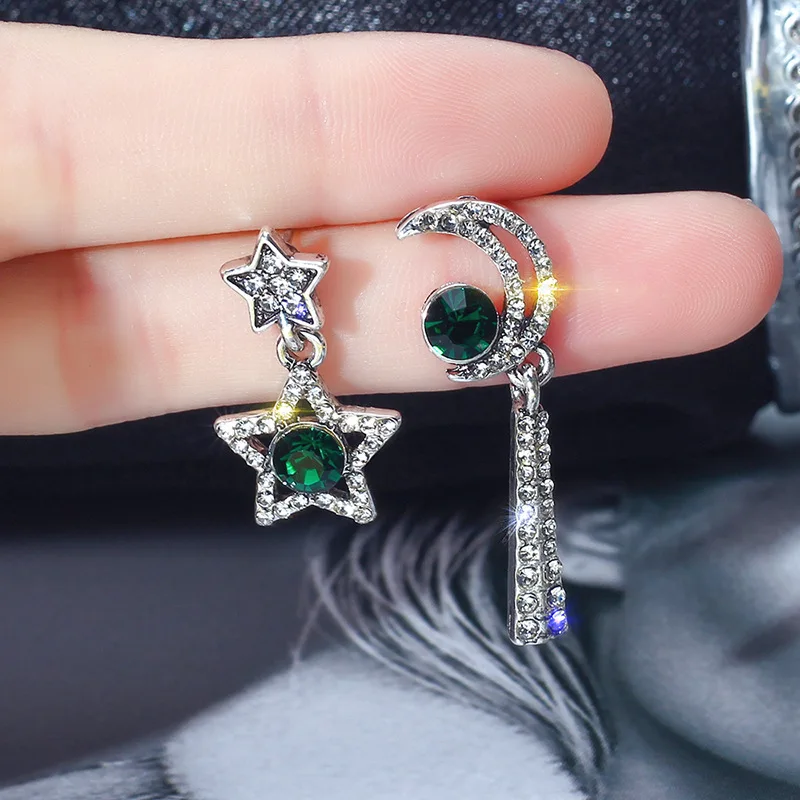 

Women Earrings Hoop Earrings moon and star Cross Border Jewelry colour earring