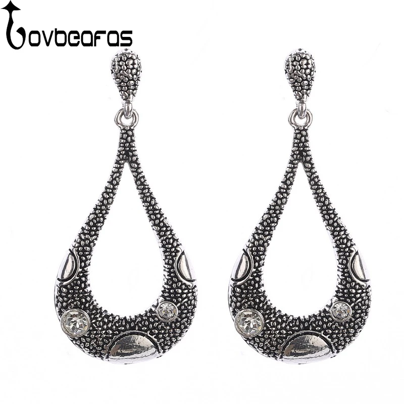 

LOVBEAFAS 2018 Fashion Ethnic Boho Drop Long Earrings For Women Antique Silver Vintage Dangle Bohemian Earrings Brincos